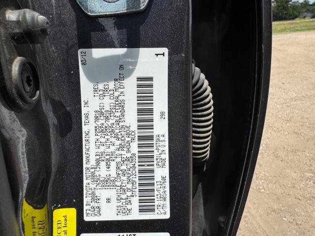 2012 TOYOTA TUNDRA CREWMAX SR5  