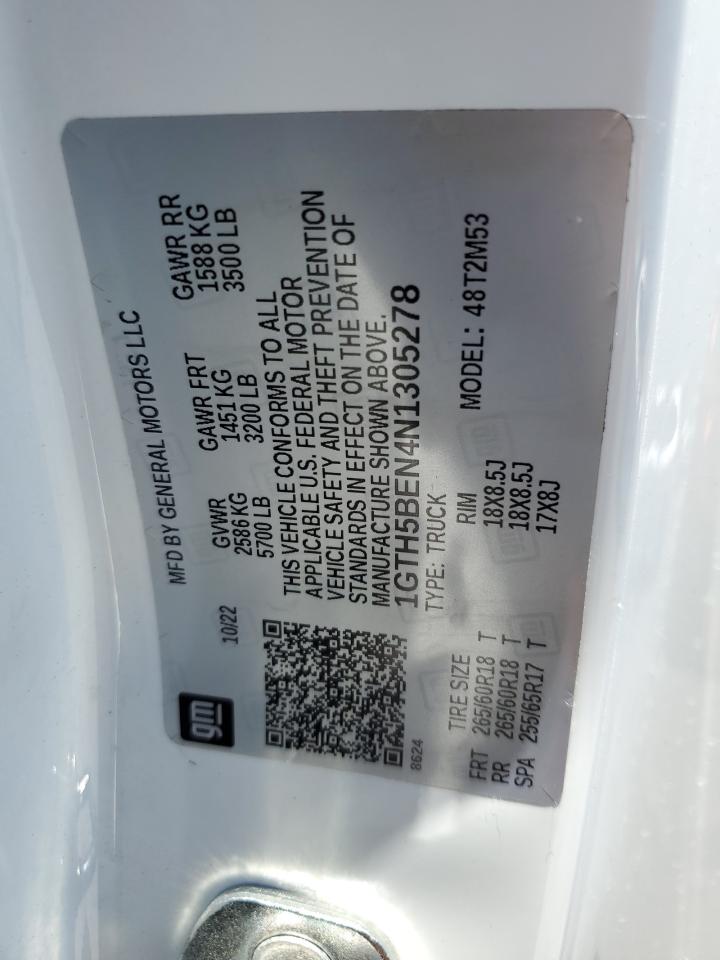 2022 GMC Canyon Elevation VIN: 1GTH5BEN4N1305278 Lot: 64117485