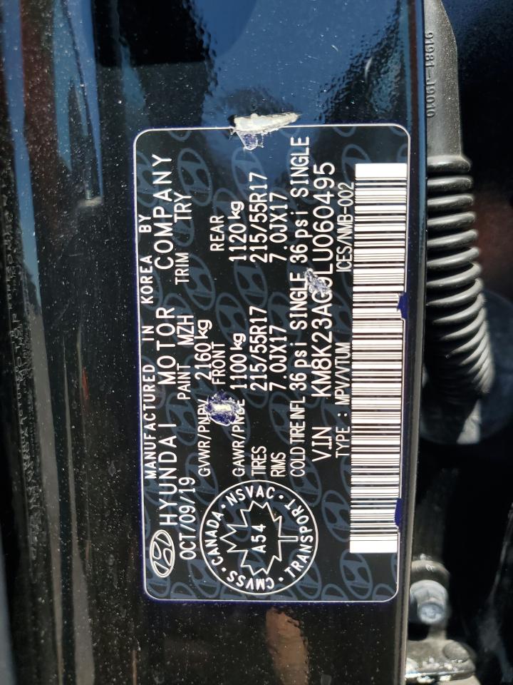 2020 Hyundai Kona Sel VIN: KM8K23AG9LU060495 Lot: 62948285