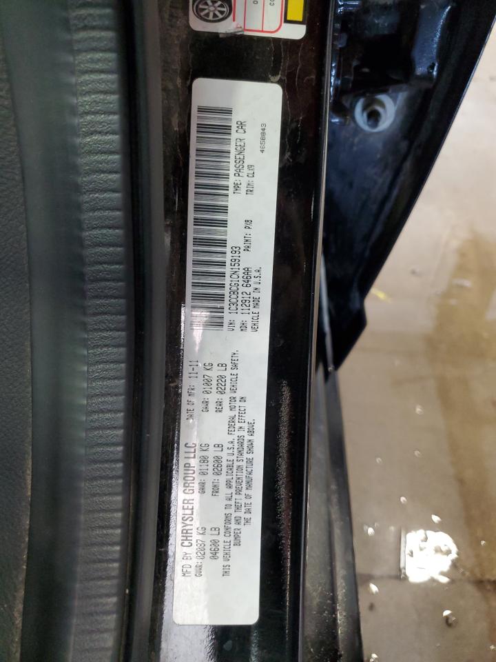 2012 Chrysler 200 Limited VIN: 1C3CCBCG1CN159193 Lot: 64384815