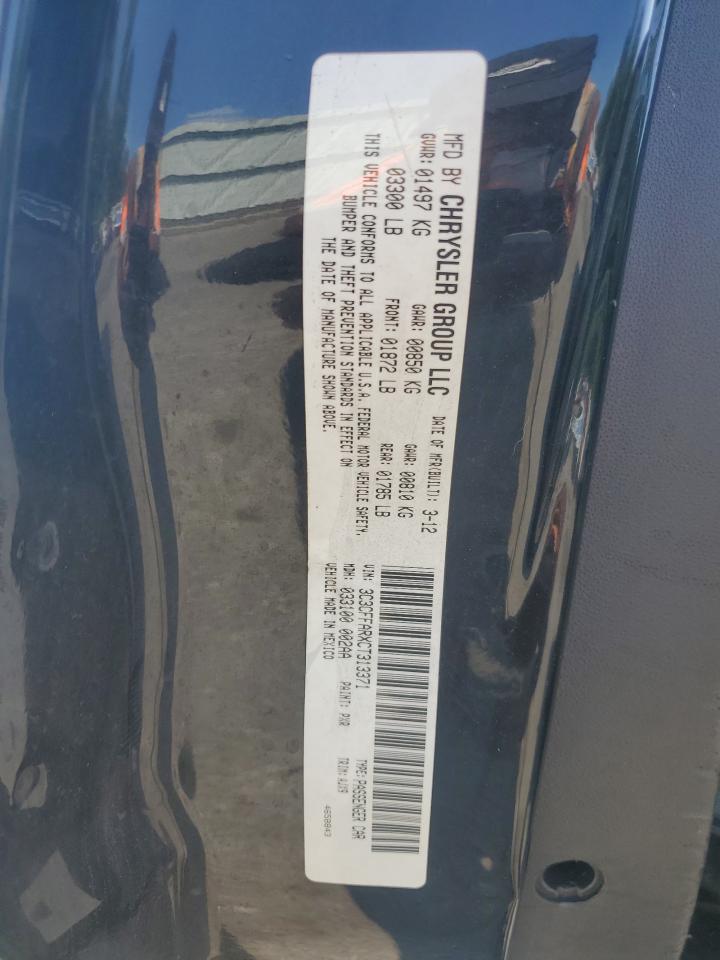 2012 Fiat 500 Pop VIN: 3C3CFFARXCT313371 Lot: 84171055