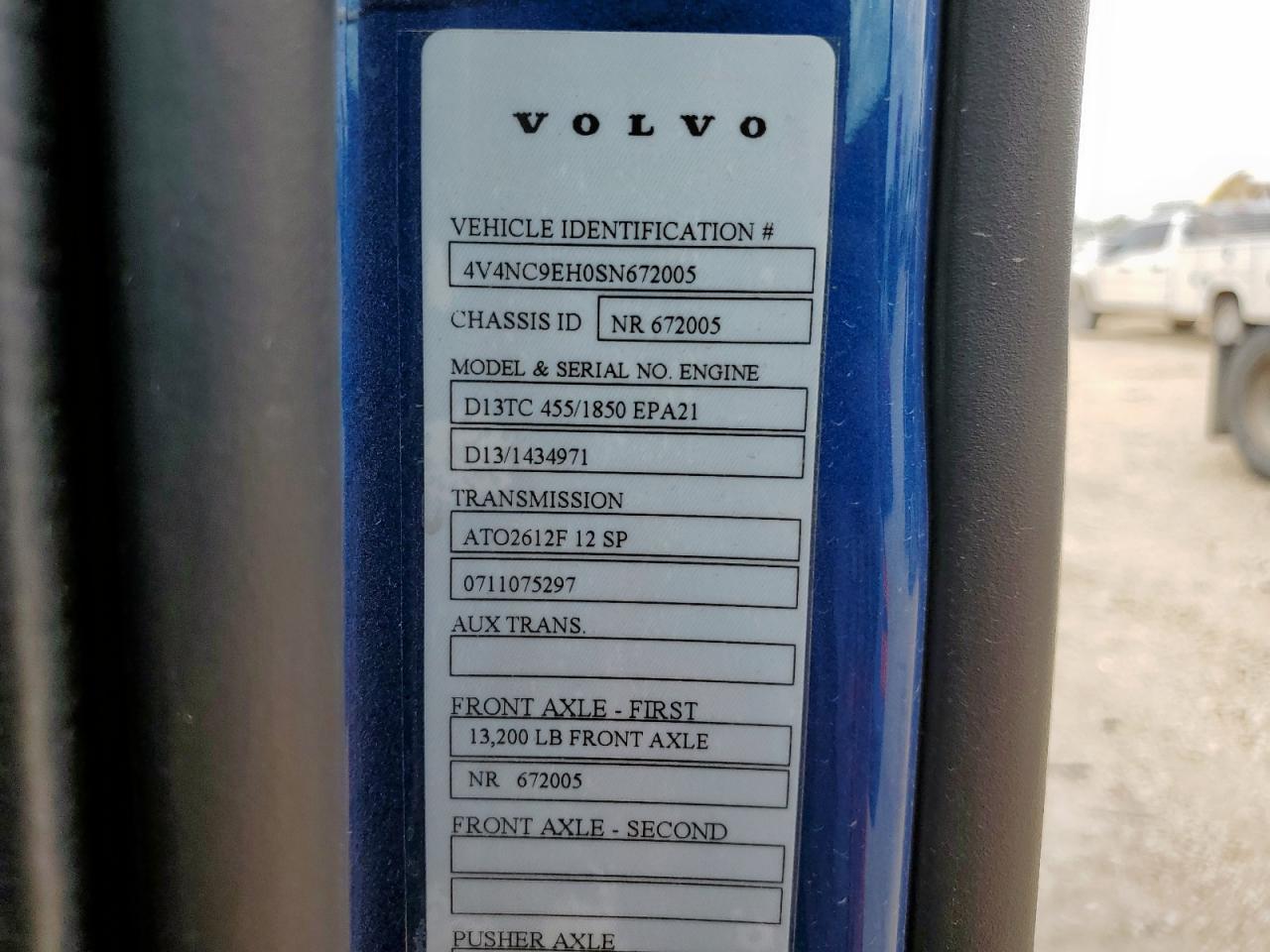 2025 Volvo Vn Vnl VIN: 4V4NC9EH0SN672005 Lot: 64673955