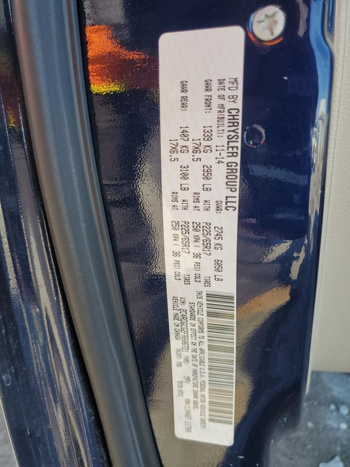 2015 Dodge Grand Caravan Sxt VIN: 2C4RDGCG2FR606721 Lot: 65024615