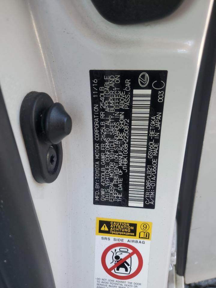 2017 Lexus Es 350 VIN: JTHBK1GG8H2250872 Lot: 66502415