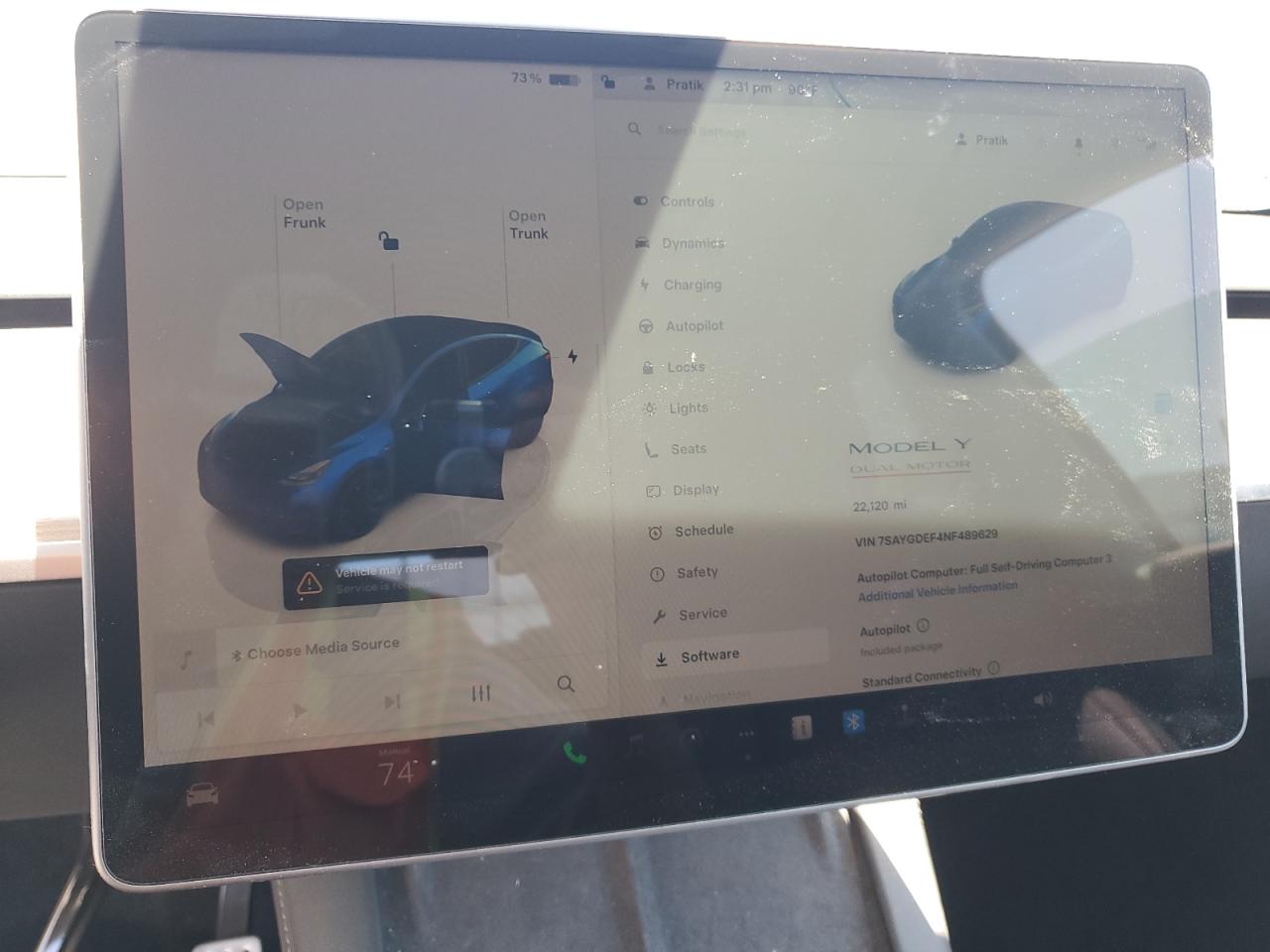 2022 Tesla Model Y VIN: 7SAYGDEF4NF489629 Lot: 64181775