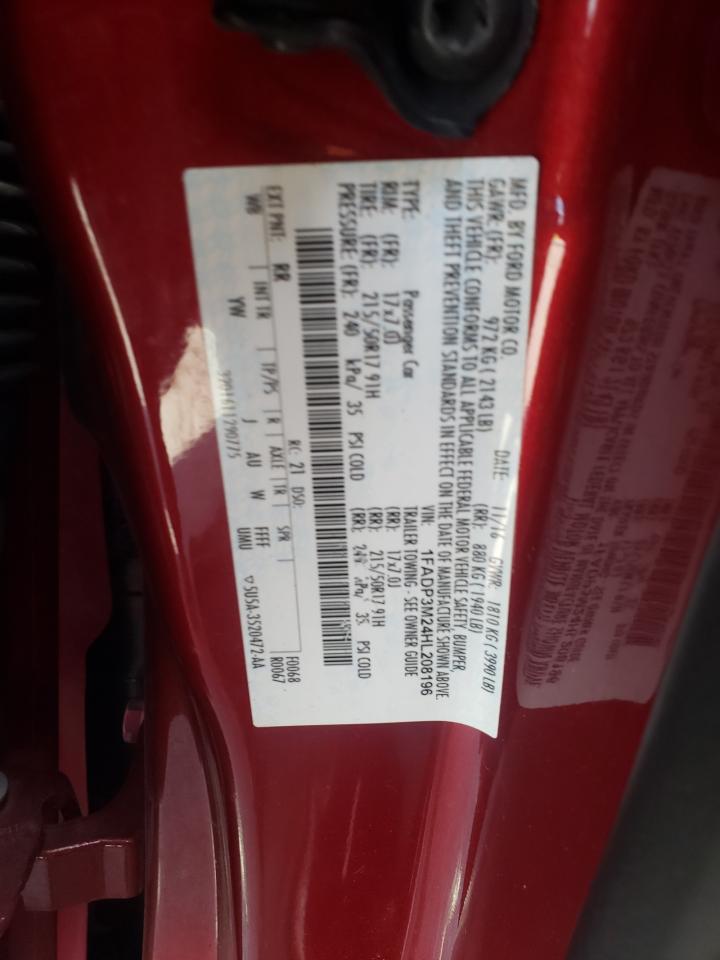 2017 Ford Focus Sel VIN: 1FADP3M24HL208196 Lot: 66486205