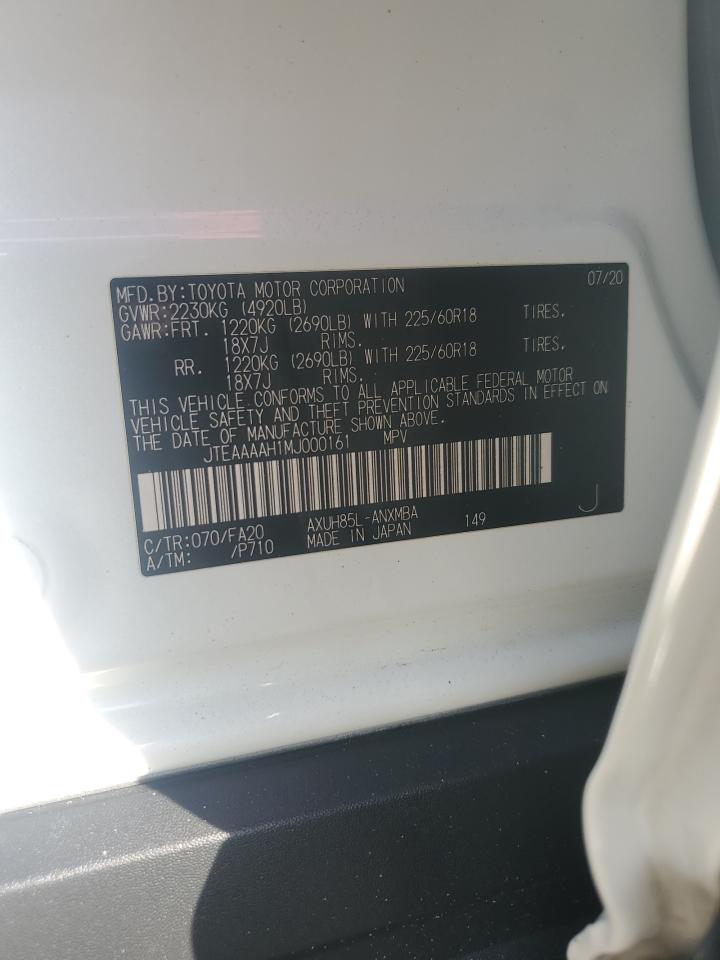 2021 Toyota Venza Le VIN: JTEAAAAH1MJ000161 Lot: 64369005