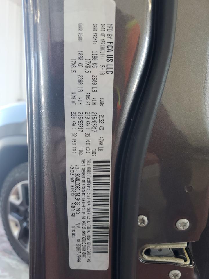 2018 Jeep Compass Trailhawk VIN: 3C4NJDDB5JT419438 Lot: 64717975