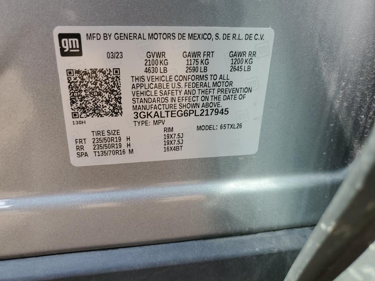 2023 GMC Terrain Sle VIN: 3GKALTEG6PL217945 Lot: 64554065