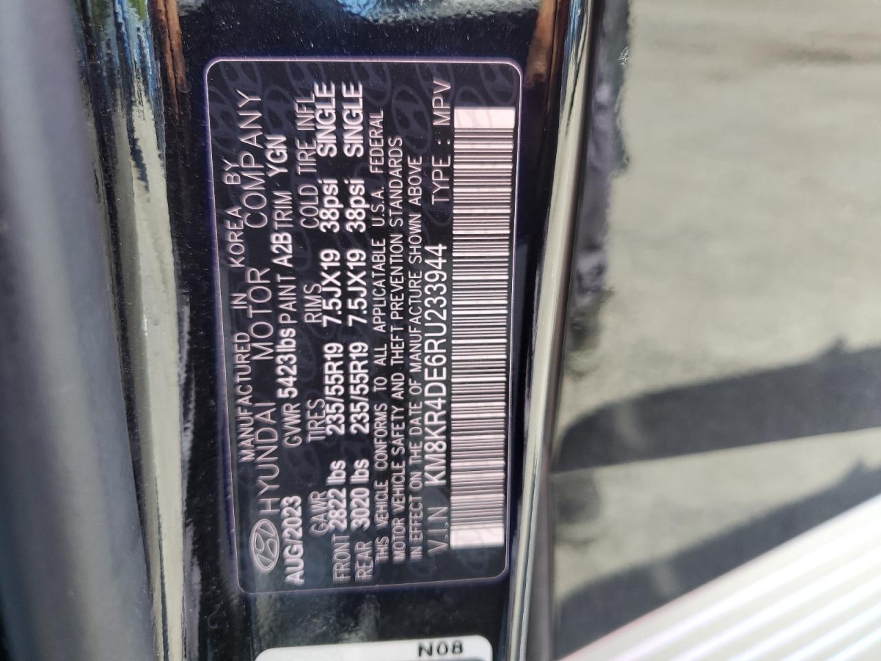 2024 Hyundai Ioniq 5 Limited VIN: KM8KR4DE6RU233944 Lot: 63775705