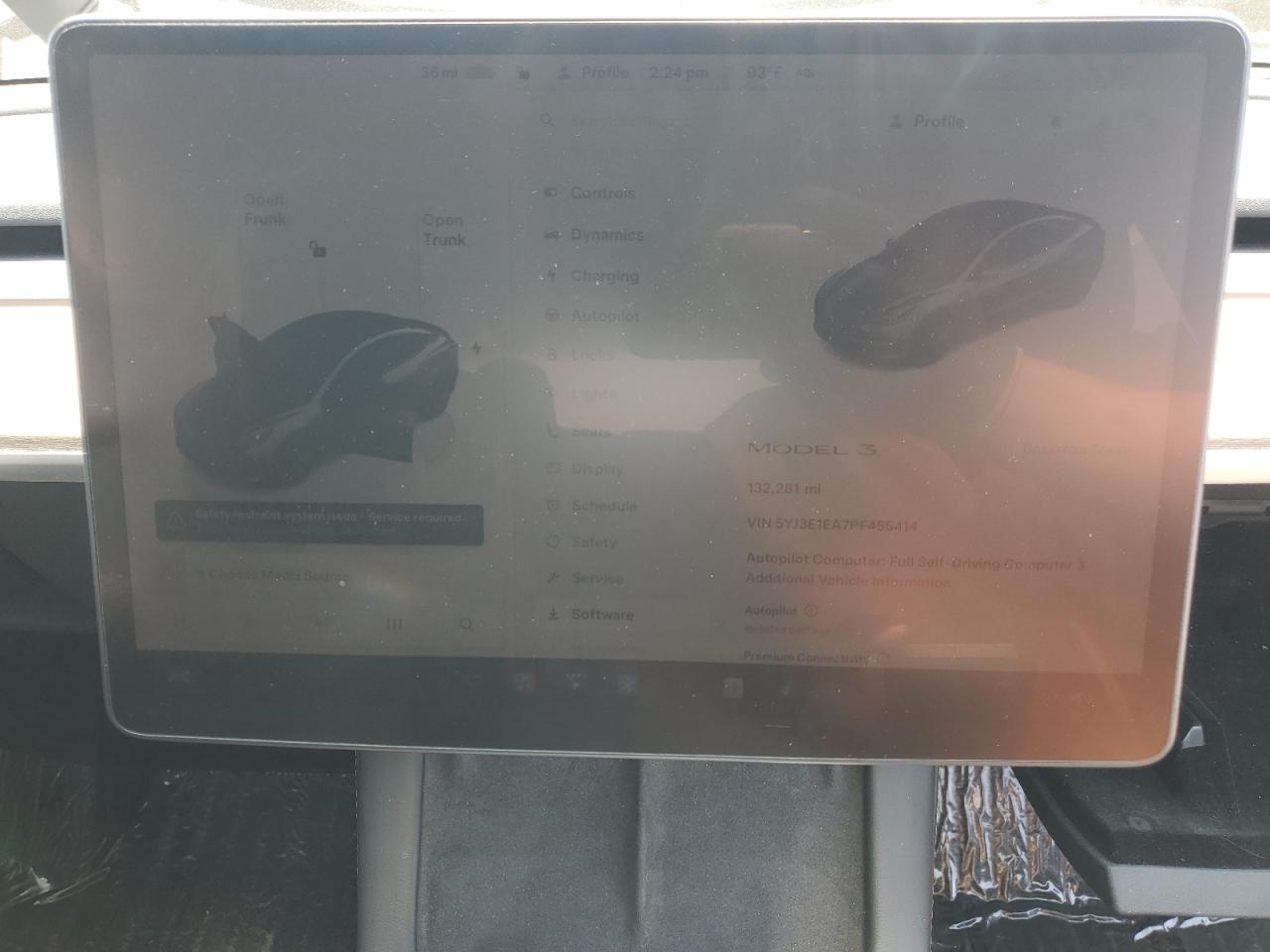 2023 Tesla Model 3 VIN: 5YJ3E1EA7PF455414 Lot: 64424305