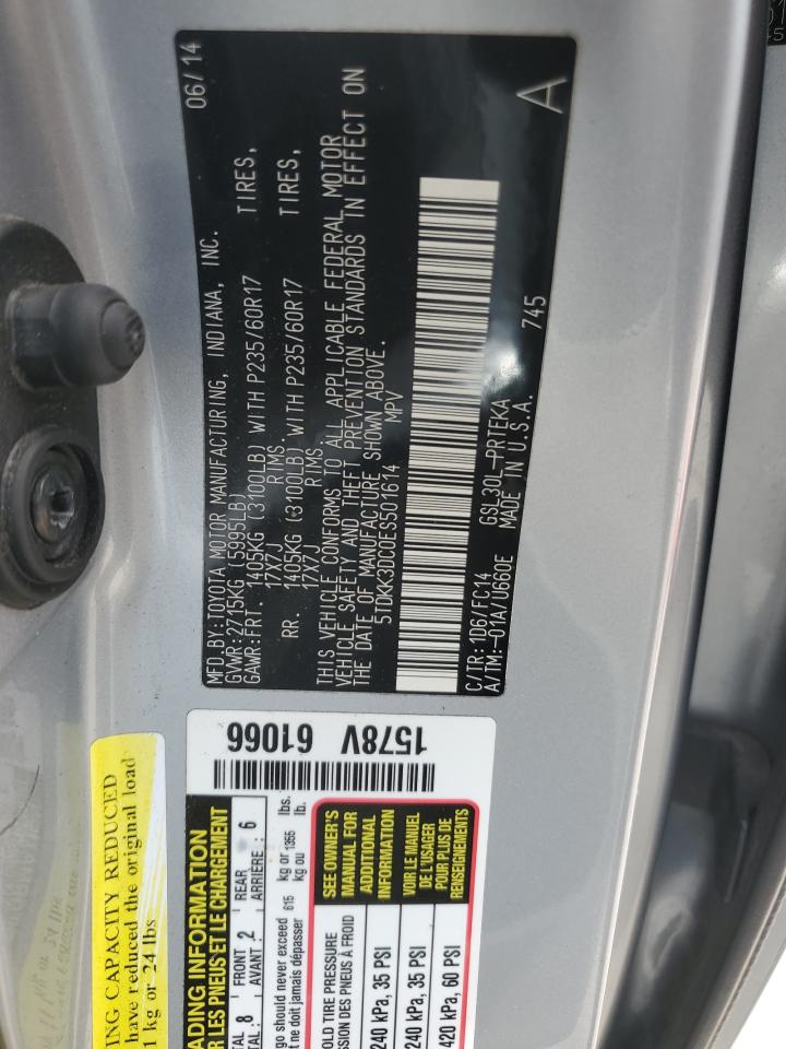 2014 Toyota Sienna Le VIN: 5TDKK3DC0ES501614 Lot: 64753825