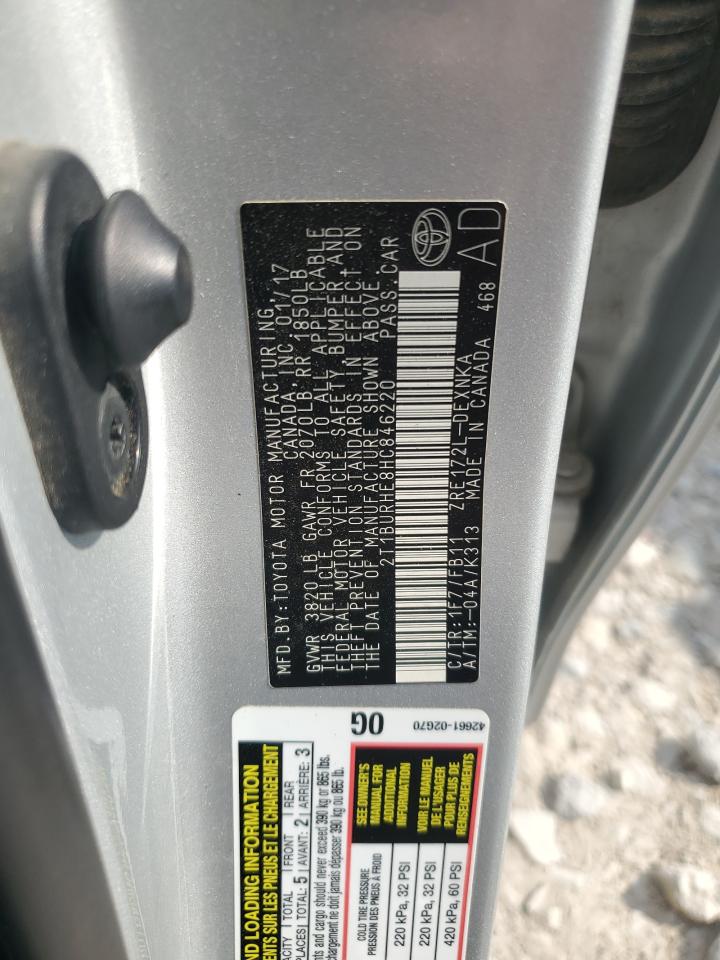 2017 Toyota Corolla L VIN: 2T1BURHE8HC846220 Lot: 64755165