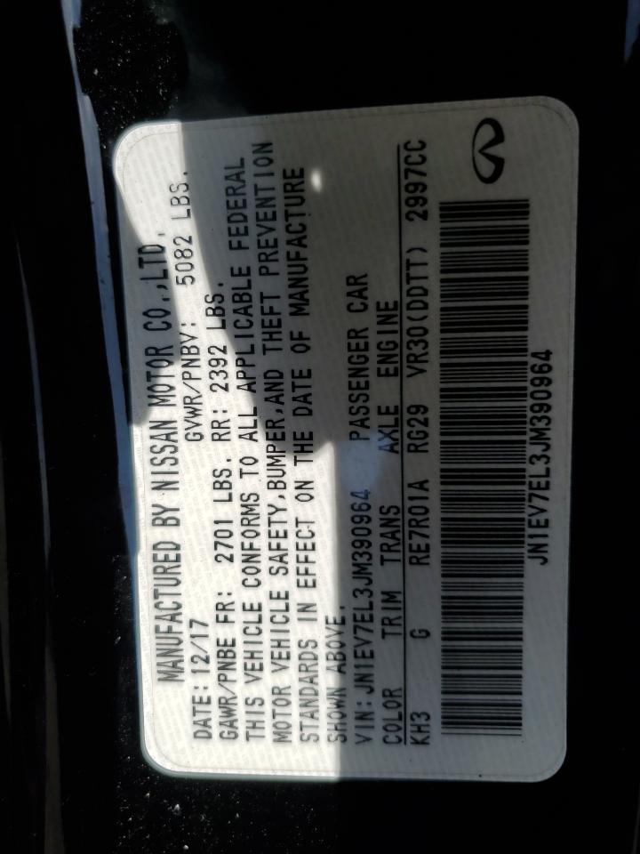 2018 Infiniti Q60 Luxe 300 VIN: JN1EV7EL3JM390964 Lot: 66504695