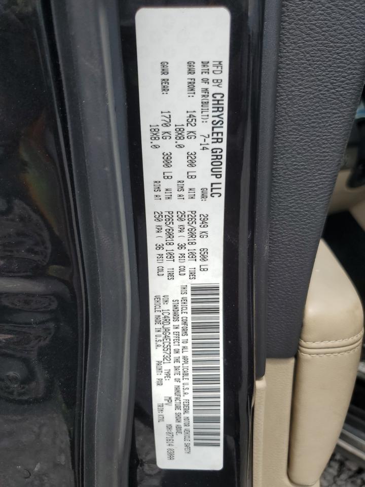 2014 Dodge Durango Sxt VIN: 1C4RDJAG4EC557321 Lot: 65427655