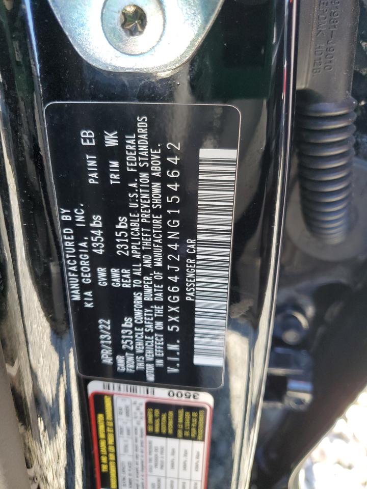 2022 Kia K5 Gt Line VIN: 5XXG64J24NG154642 Lot: 62725665