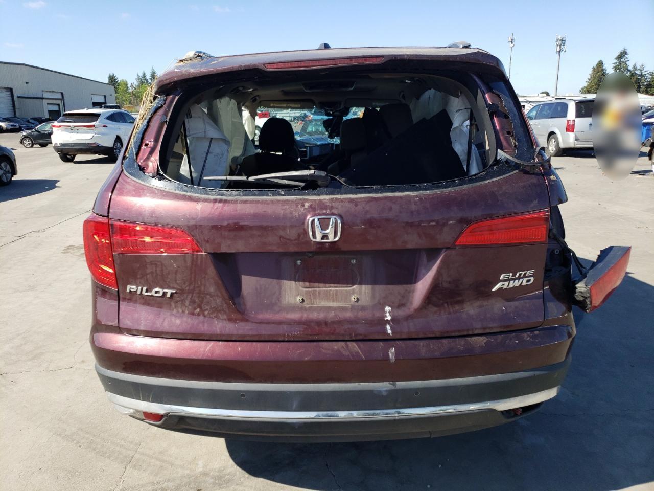 2017 Honda Pilot Elite VIN: 5FNYF6H09HB086883 Lot: 66407965