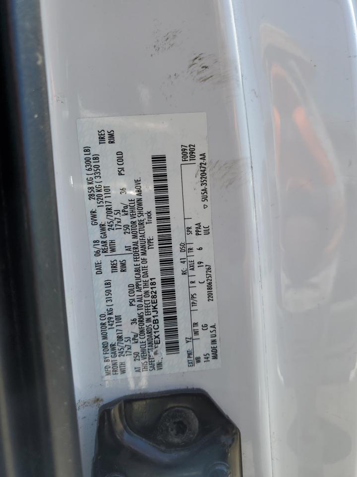 2018 Ford F150 Super Cab VIN: 1FTEX1CB1JKE82181 Lot: 63505155