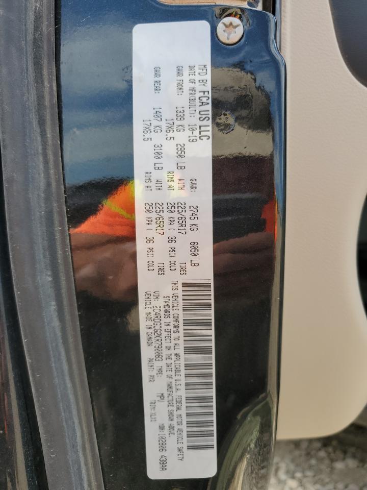 2019 Dodge Grand Caravan Sxt VIN: 2C4RDGCG2KR790083 Lot: 63088135