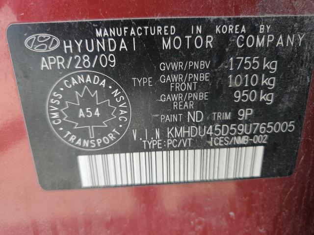 2009 HYUNDAI ELANTRA GLS  