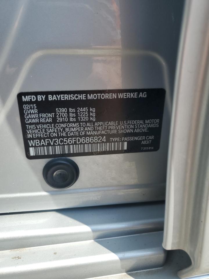 2015 BMW 535 D xDrive VIN: WBAFV3C56FD686824 Lot: 64638895