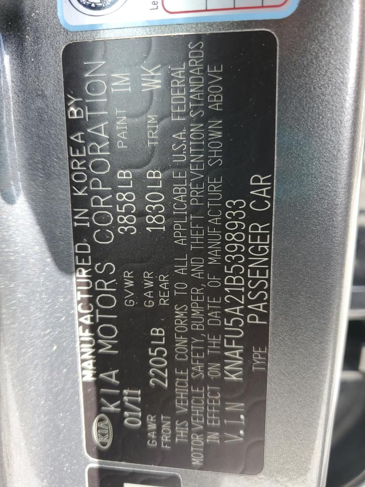 2011 Kia Forte Ex VIN: KNAFU5A21B5398933 Lot: 64384915