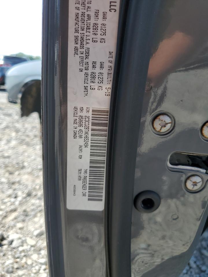 2019 Dodge Challenger R/T VIN: 2C3CDZBTXKH652494 Lot: 64946425