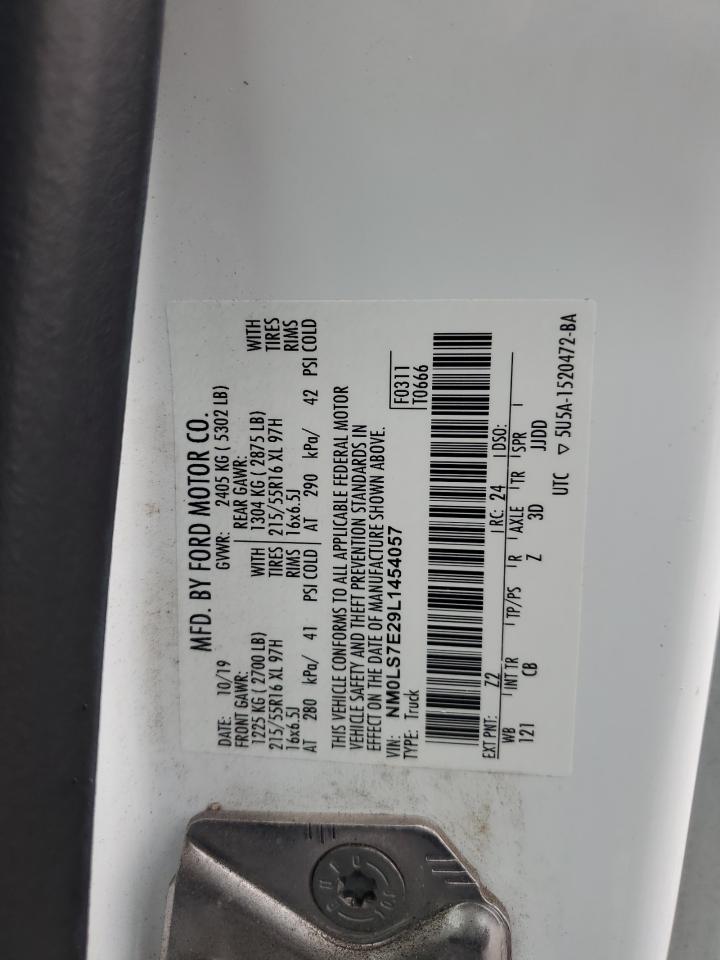 2020 Ford Transit Connect Xl VIN: NM0LS7E29L1454057 Lot: 64944805