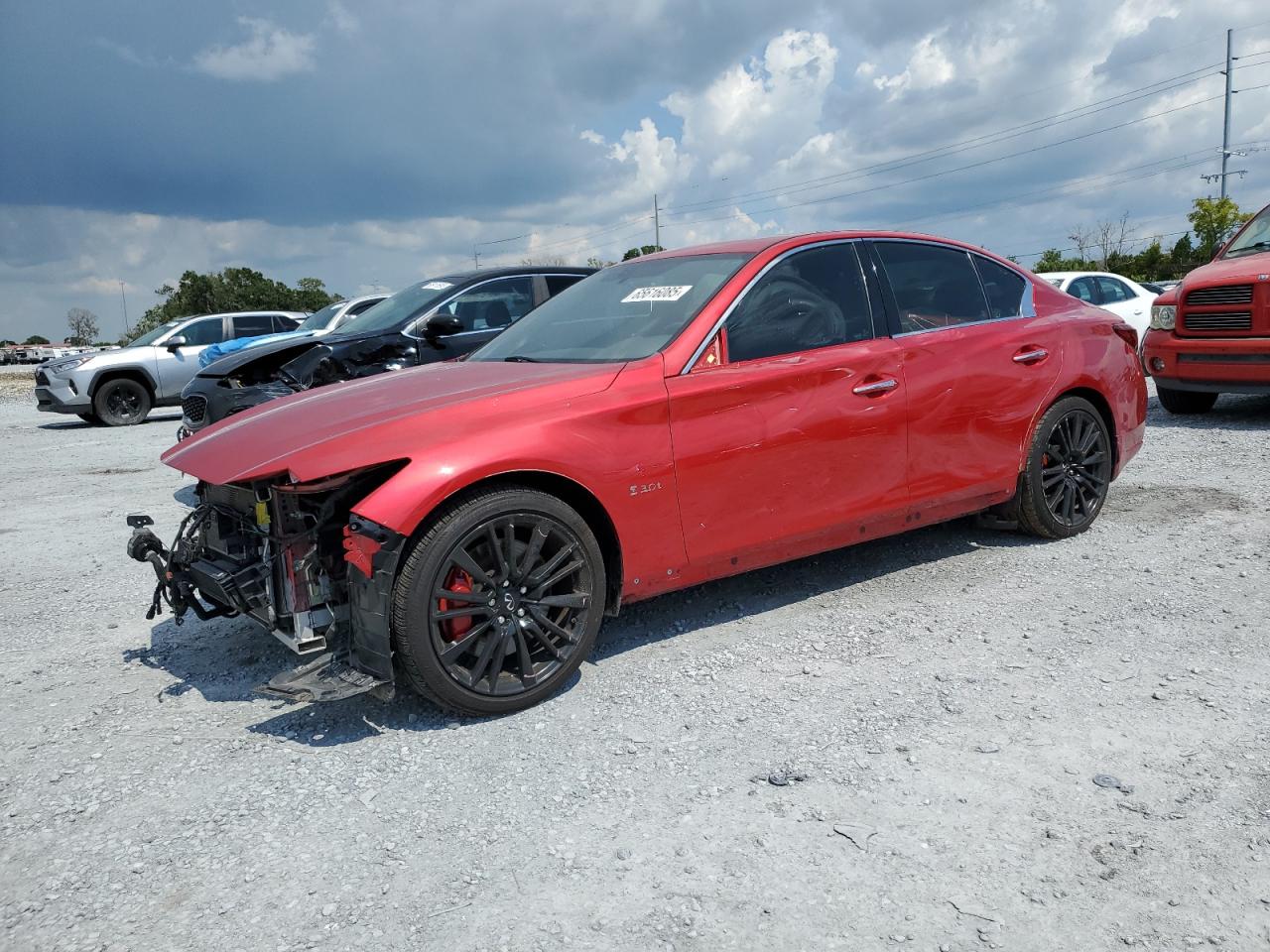 2020 Infiniti Q50 Red Sport 400 VIN: JN1FV7AP2LM630702 Lot: 65616085