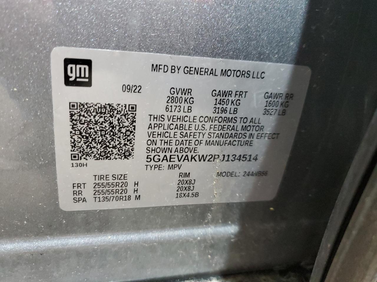 2023 Buick Enclave Essence VIN: 5GAEVAKW2PJ134514 Lot: 60871745