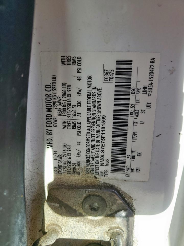 2015 Ford Transit Connect Xl VIN: NM0LS7E75F1181599 Lot: 65240895