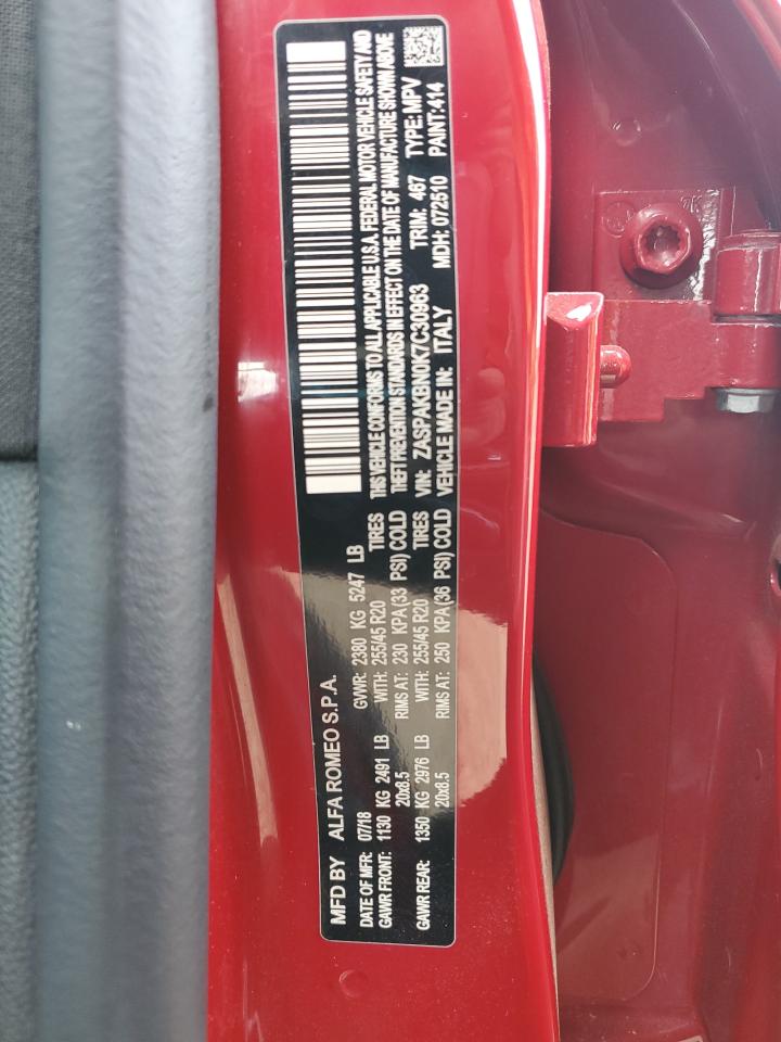 zaspakbn0k7c30963 ZASPAKBN0K7C30963 2019 Alfa Romeo Stelvio Ti