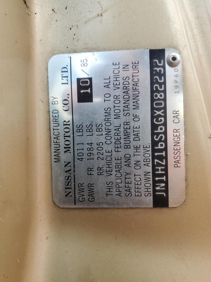 1986 Nissan 300Zx 2+2 VIN: JN1HZ16S6GX082232 Lot: 63617015