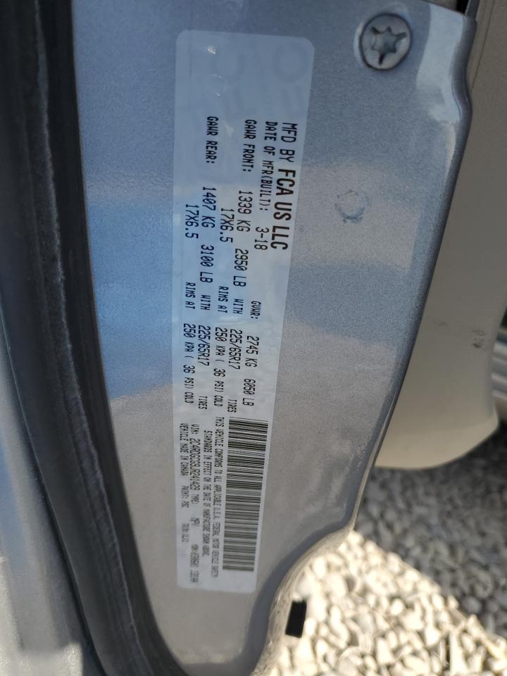 2018 Dodge Grand Caravan Sxt VIN: 2C4RDGCG9JR241429 Lot: 64956895