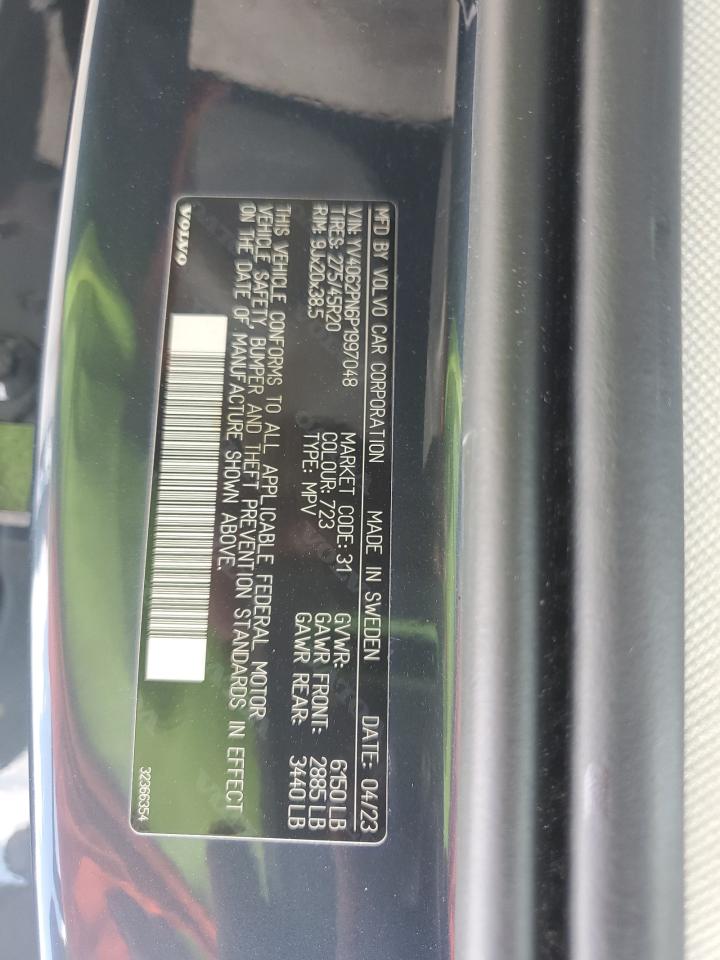 2023 Volvo Xc90 Plus VIN: YV4062PN6P1997048 Lot: 64513885
