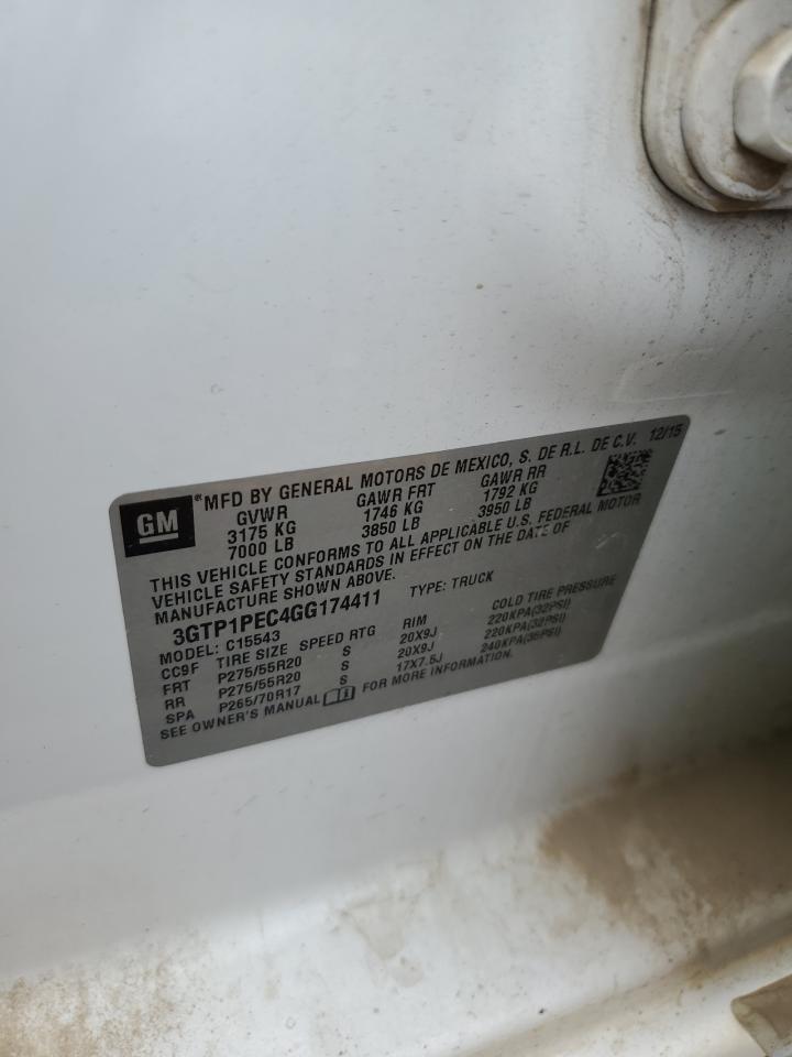 2016 GMC Sierra C1500 Denali VIN: 3GTP1PEC4GG174411 Lot: 66630995