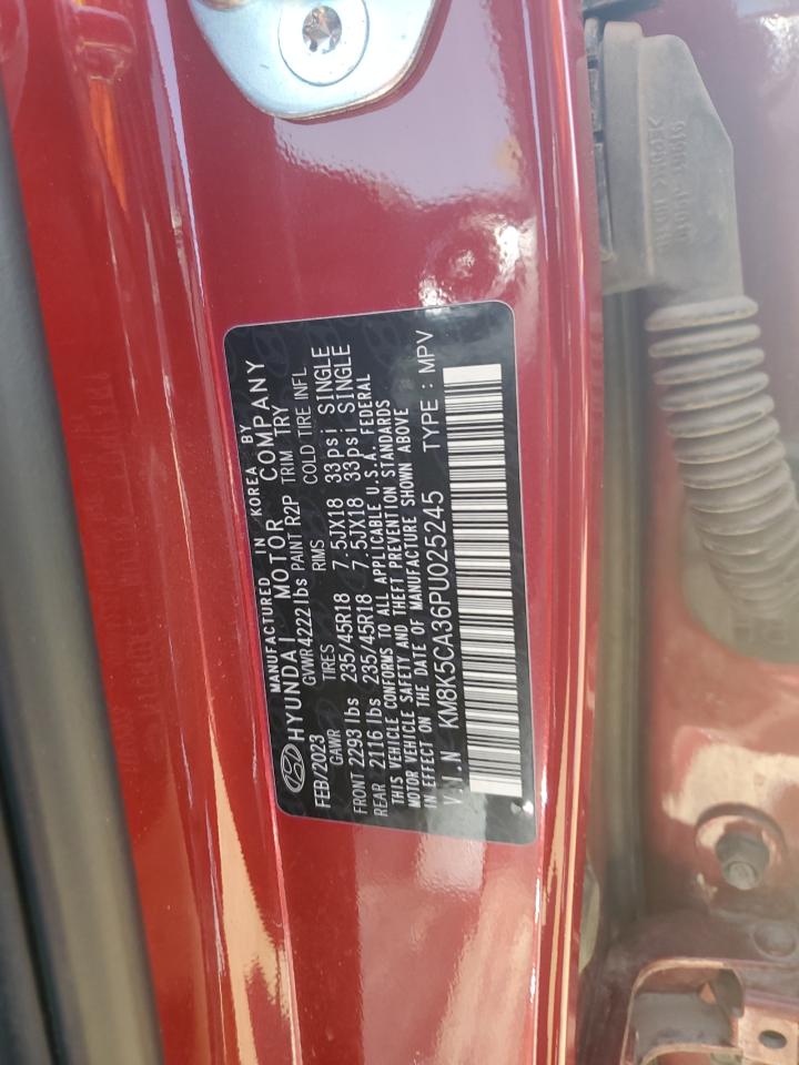 2023 Hyundai Kona Limited VIN: KM8K5CA36PU025245 Lot: 63215625