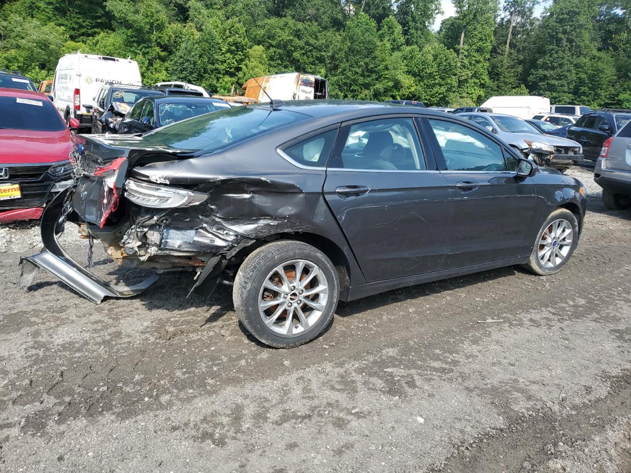 2017 Ford Fusion Se grey null gas 3FA6P0H70HR173705 photo #4