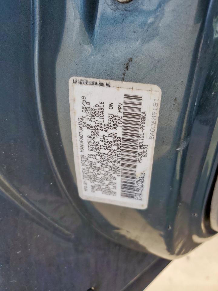 2000 Toyota Sienna Le VIN: 4T3ZF13C1YU199939 Lot: 64784415