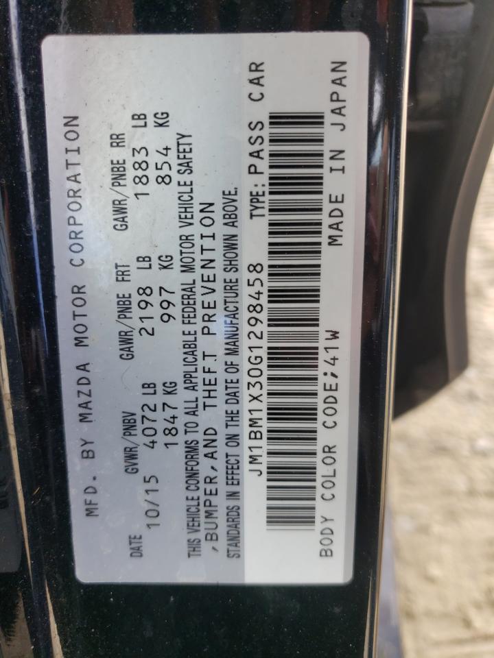 2016 Mazda 3 Grand Touring VIN: JM1BM1X30G1298458 Lot: 65140495