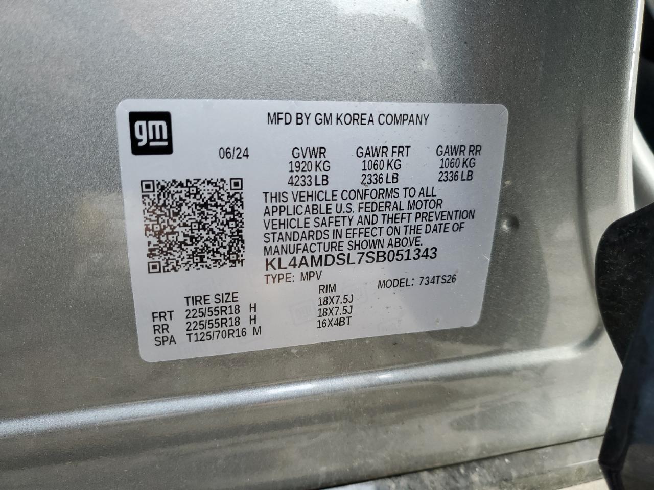 2025 Buick Encore Gx Sport Touring VIN: KL4AMDSL7SB051343 Lot: 62119035