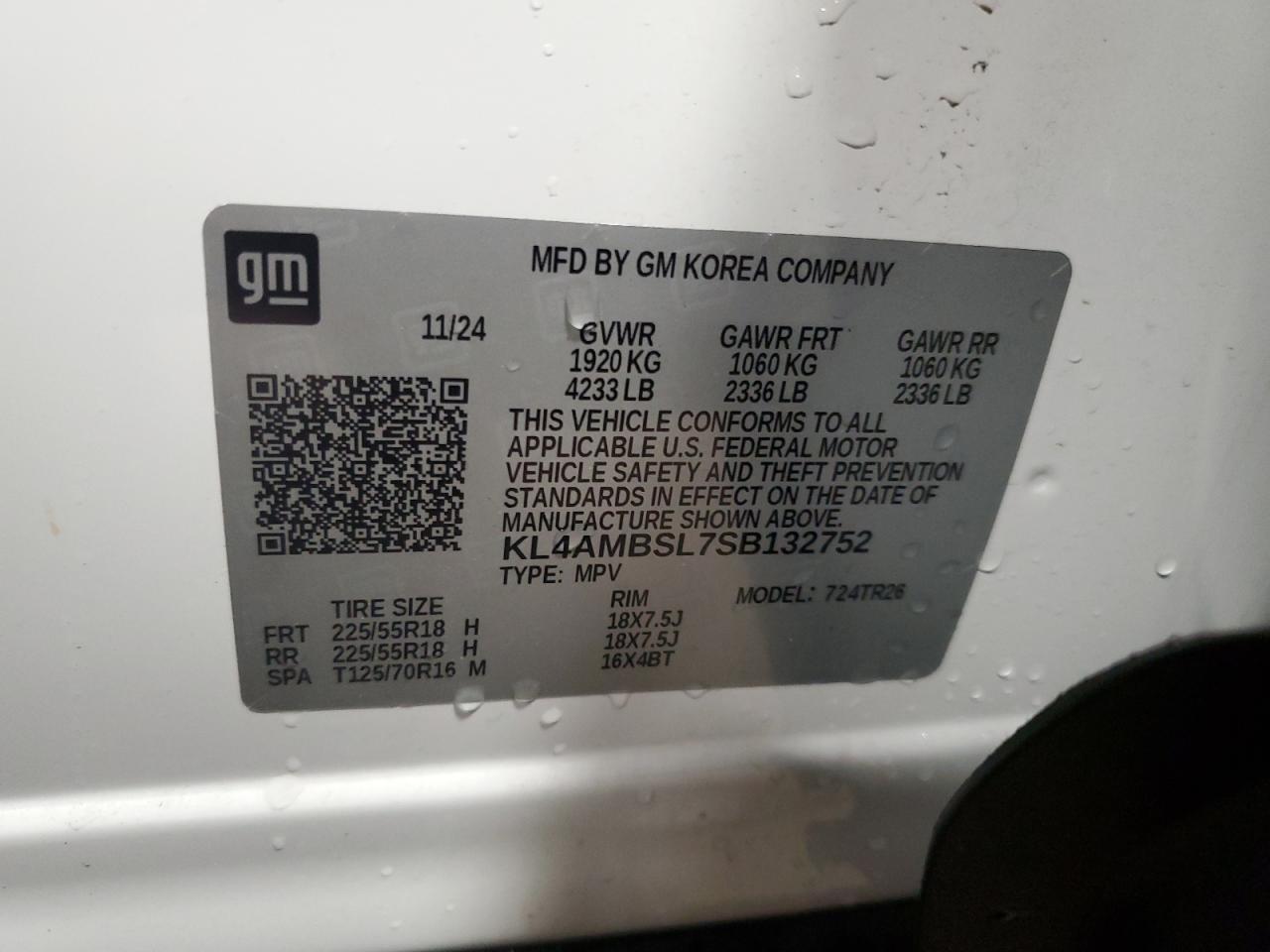 kl4ambsl7sb132752 KL4AMBSL7SB132752 2025 Buick Encore Gx Preferred