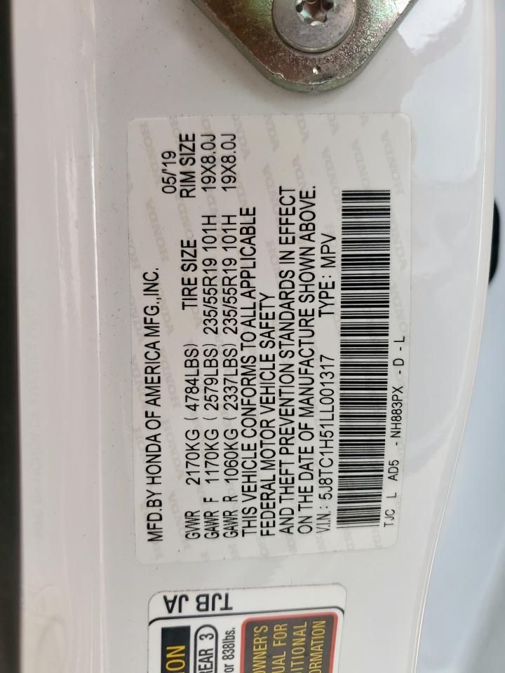 5j8tc1h51ll001317 5J8TC1H51LL001317 2020 Acura Rdx Technology