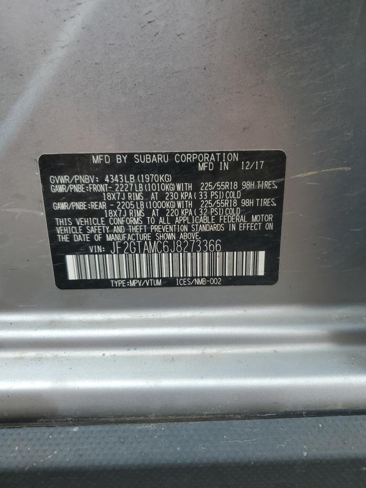 2018 Subaru Crosstrek Limited VIN: JF2GTAMC6J8273366 Lot: 64894975