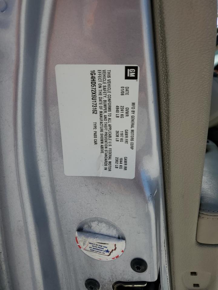 2006 Buick Lucerne Cxl VIN: 1G4HD572X6U173162 Lot: 64323125