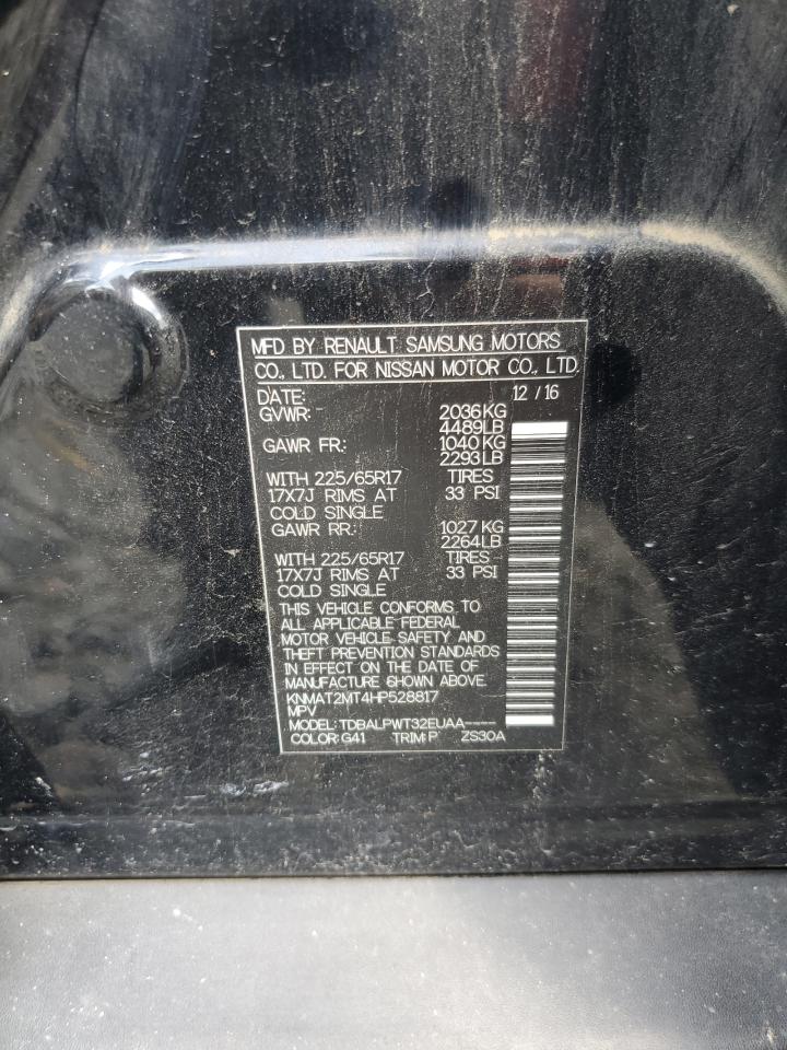 2017 Nissan Rogue S VIN: KNMAT2MT4HP528817 Lot: 65040675