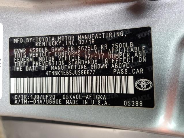 2018 TOYOTA AVALON XLE  