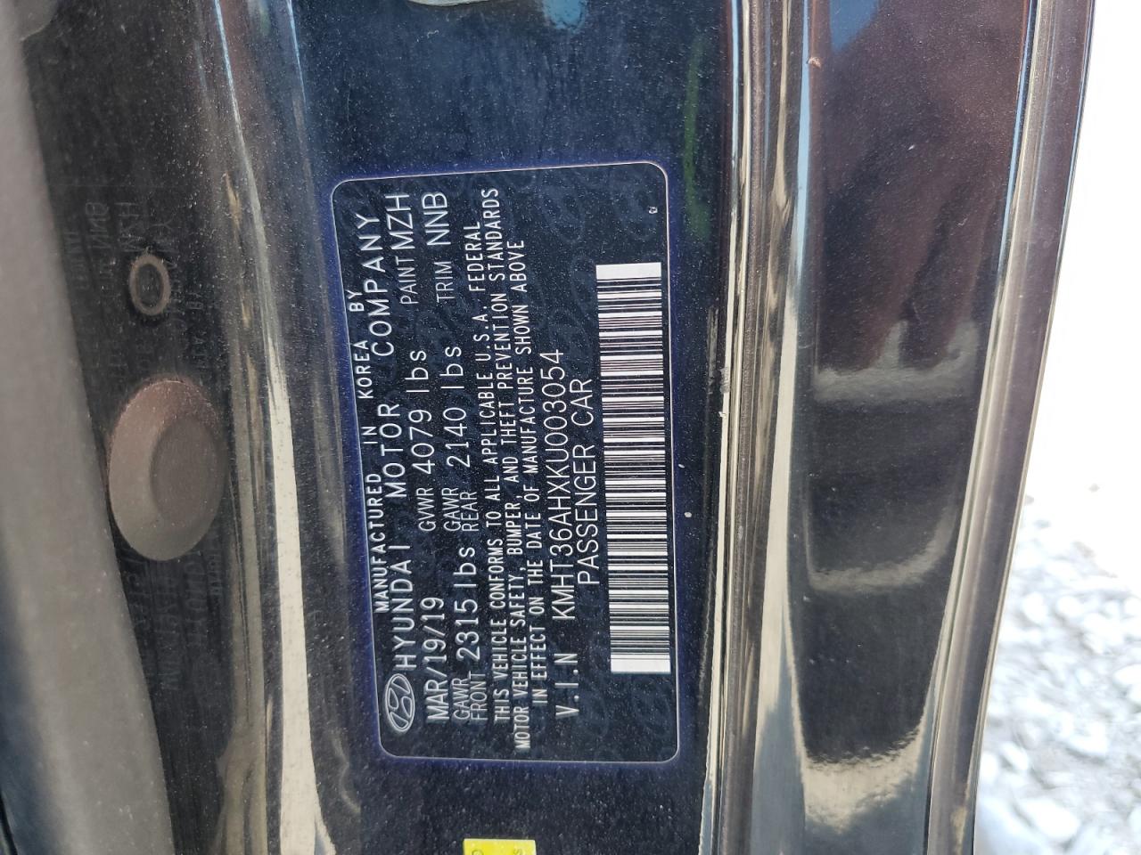 2019 Hyundai Veloster N VIN: KMHT36AHXKU003054 Lot: 65128455