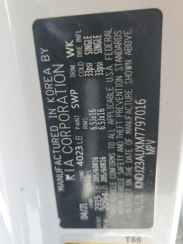 2021 Kia Soul Lx VIN: KNDJ23AUXM7797016 Lot: 63770075