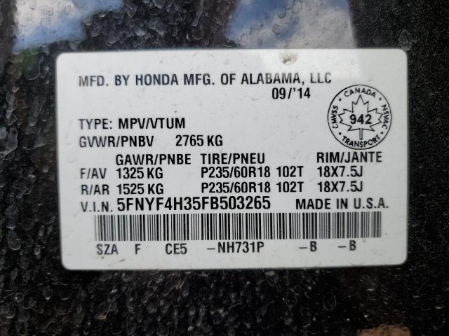 2015 HONDA PILOT SE  